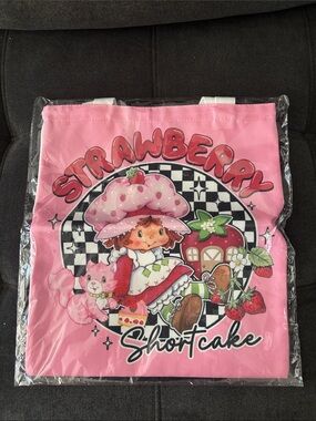 Strawberry Shortcake Pink Graphic Tote Bag